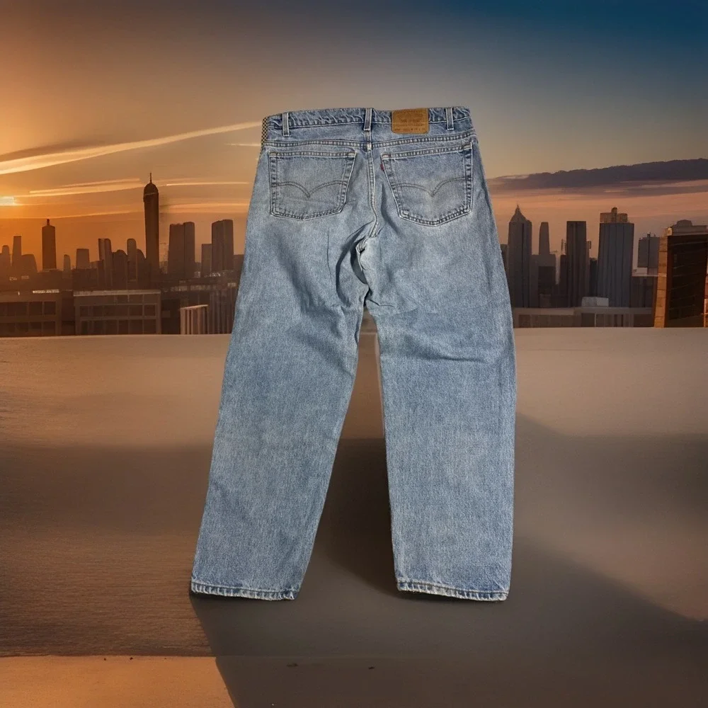 Y2KLevis 550 Jeans Mens 38x30 Blue Relaxed Tapered Light Wash Y2K Denim